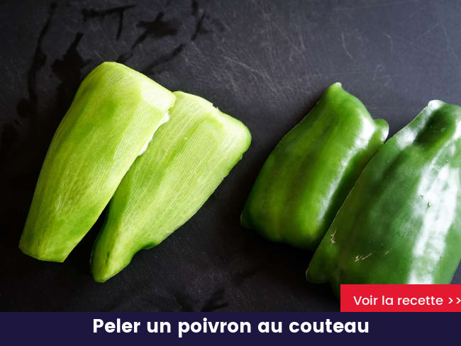 Peler un poivron au couteau